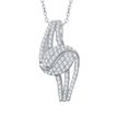 thumbnail image 1 of Prong Set Diamond Fashion Pendant Necklace in 14K White Gold (1/2 cttw, G-H, I2/I3), 1 of 2