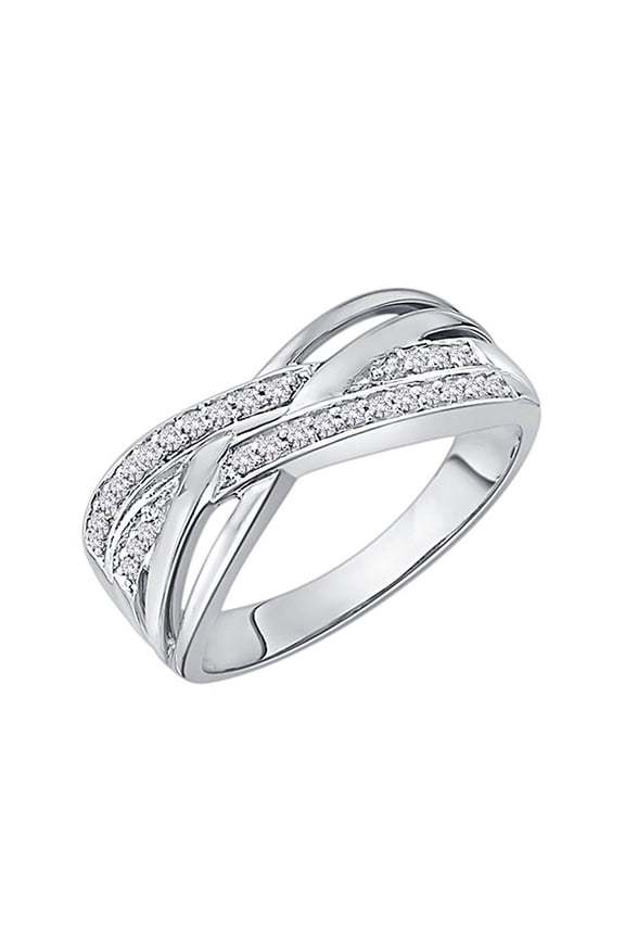 Prong Set Diamond Fashion Ring in 10K White Gold (1/5 cttw, G-H, I2/I3)