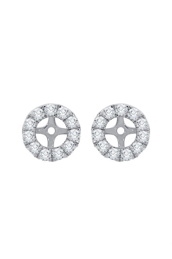 Prong Set Diamond Jacket Earrings in 14K White Gold (7/8 cttw, G-H, I2-I3)