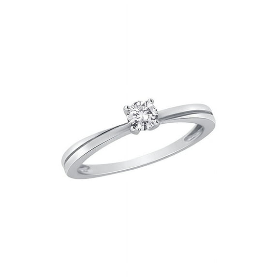 Prong Set Diamond Promise Ring in 10K White Gold (1/3 cttw, G-H, I2/I3)