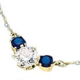 thumbnail image 1 of Prong Set Necklace with Round Brilliant and Sapphire Diamonds by Diamond Essence set in 14K Solid Yellow Gold, 1 of 1