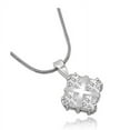 thumbnail image 1 of Prong Set Pendant with Artificial Princess Cut Diamond by Diamond Essence set in Sterling Silver, 1 of 1