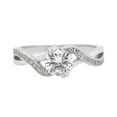 thumbnail image 1 of Prong Set Round Clear Cubic Zirconia Infinity Ring Sterling Silver Size 5, 1 of 3