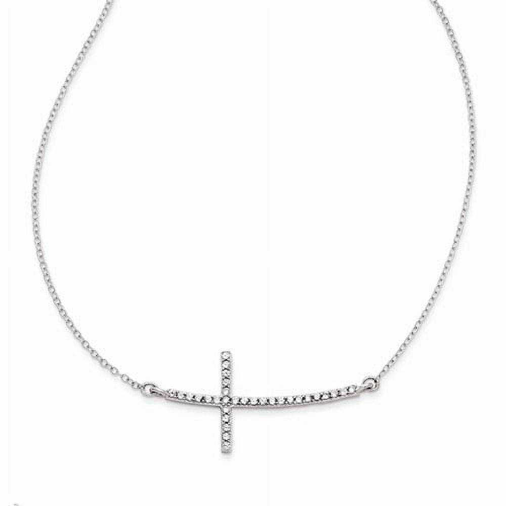 Sideways cross 2024 necklace silver