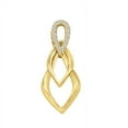 thumbnail image 1 of Prong Set Triple Twist Teardrop Pendant with Simulated Round Brilliant Melee Diamonds by Diamond Essence set in 14K Solid Yellow Gold, 1 of 1
