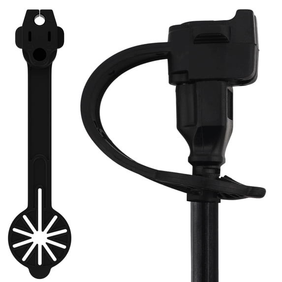 Prong Shield Prong Protector Outdoor Plug Cover for 120-Volt Plugs - Outside Plug Protectors for Extension Cord Cap End, 3-Prong Heater Block End Covers (20, Black)