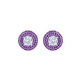 thumbnail image 1 of Prongs Set Amethyst Earring Jackets in 14K White Gold (7/8 cttw), 1 of 3