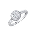 thumbnail image 1 of Prongs Set Diamond Engagement Ring in Sterling Silver (1/4 cttw, G-H, I2-I3), 1 of 3