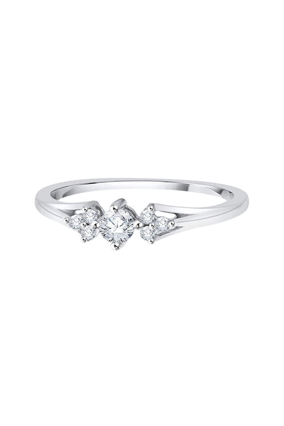 Prongs Set Diamond Fashion Ring in Sterling Silver (1/5 cttw, G-H, I2-I3)