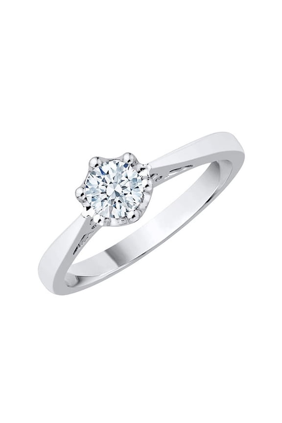 Prongs Set Diamond Promise Ring in 10K Gold (1/3 cttw, I-J, I1-I2)