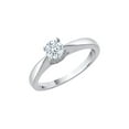 thumbnail image 1 of Prongs Set Diamond Promise Ring in Sterling Silver (1/2 cttw, I-J, I1-I2) (Size-9), 1 of 2