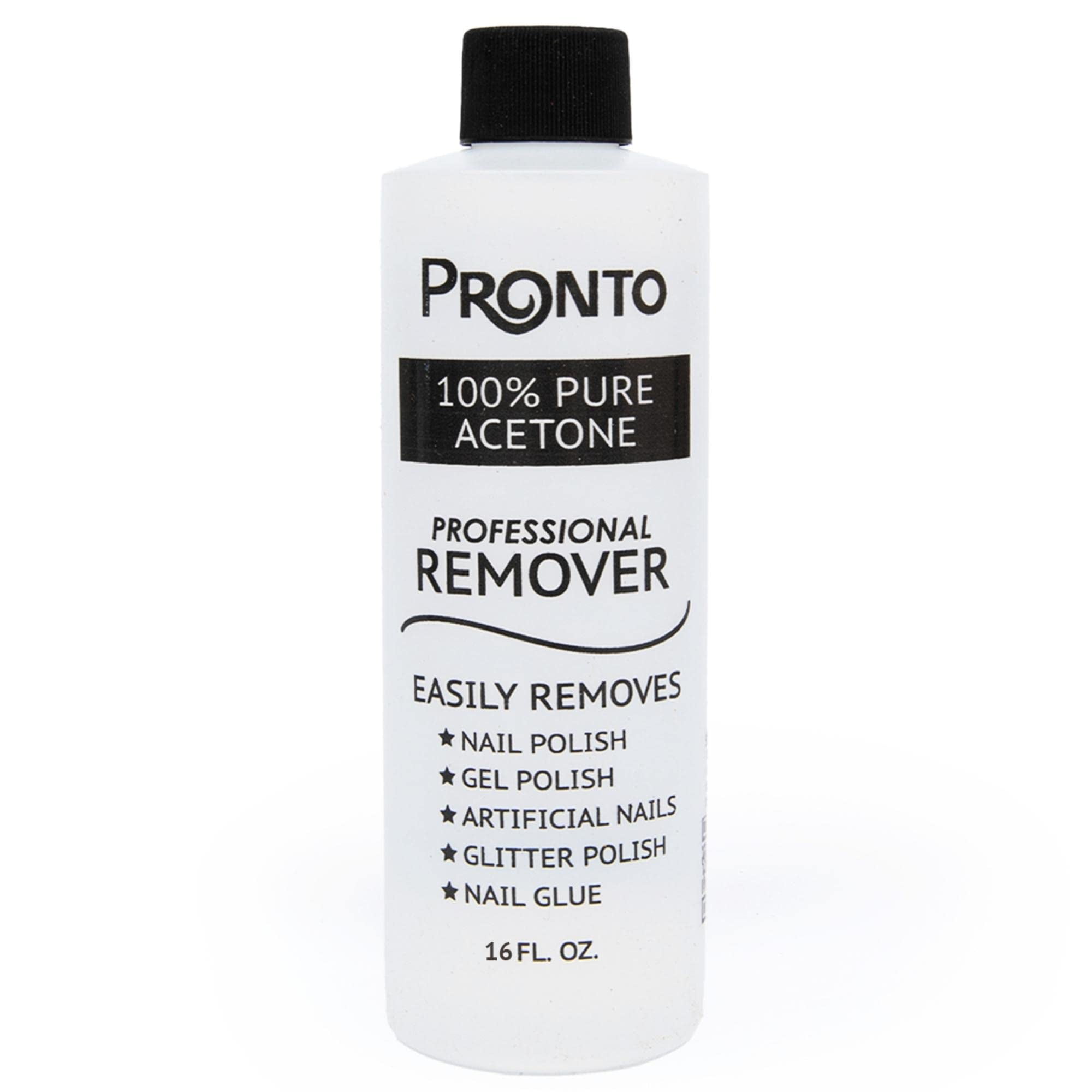 Pronto 100 Pure Acetone Gel Polish Remover Removes Gel, Dip, Acrylic