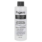 Pronto 100% Pure Acetone - Quick, Professional Nail Polish Remover - For Natural, Gel, Acrylic, Sculptured Nails 8 FL. OZ.