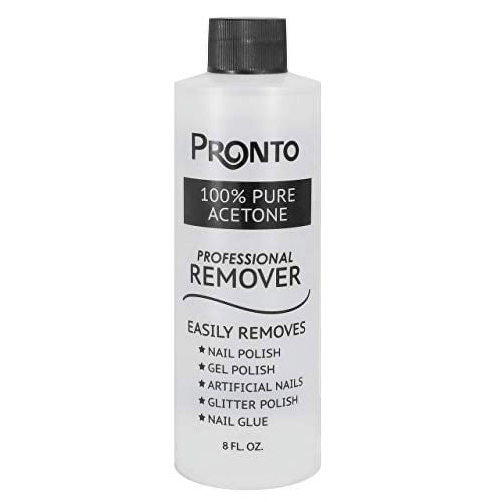 Nailite Nail Polish Remover 100% Pure Acetone, Quick Professional Remover,  for Natural, Gel, Acrylic, Shellac Nails 2 Pack 8 Fl. Oz. 