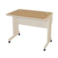 thumbnail image 1 of Pronto Adult Rectangle Portable Computer Desks with Lockable, Adjustable Height, Beige/Brown, 1 of 1