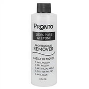 Pronto - Pure Acetone Nail Polish Remover (8 fl. oz) Acrylic Nail & Nail Glue Remover Salon Manicure