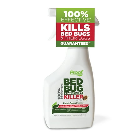 Proof 100% Effective, Bed Bug & Dust Mite Killer Spray, 16 Ounce