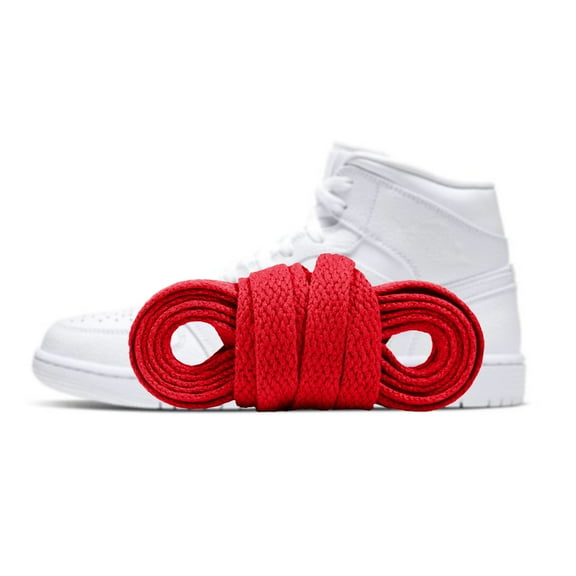 Proof Culture | Flat Red Cotton Shoe Laces for Jordan 1-8 & Air Force – 45" (114 cm)