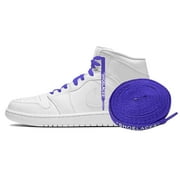 Proof Culture | Compatible with Jordan 1-8 Laces | Off White "SHOELACES" Shoe Laces Replacement for Jordan Laces and Air Force Laces - Purple White Text 63" inches (160 cm)