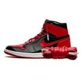 thumbnail image 1 of Proof Culture Red Silver Tip Flat Leather Shoe Laces, Compatible with Jordan 1-8, Black, 63 in, 1 of 4