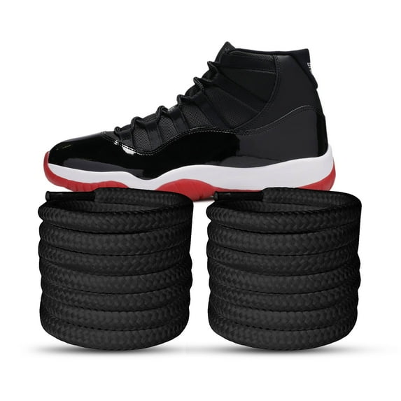 Proof Culture | Black Round Shoe Laces for Jordan 11 – 60" (152 cm) Replacement