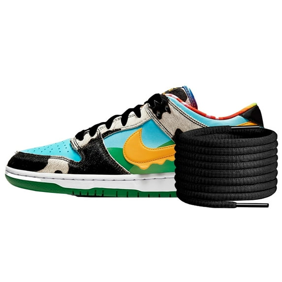 Proof Culture - Premium Black Oval Athletic Shoelaces Compatible with Dunk SB Laces | New Round Shoe Laces for Sneakers, Replacement for Dunk SB Laces, Black, 54" inches (137 cm)