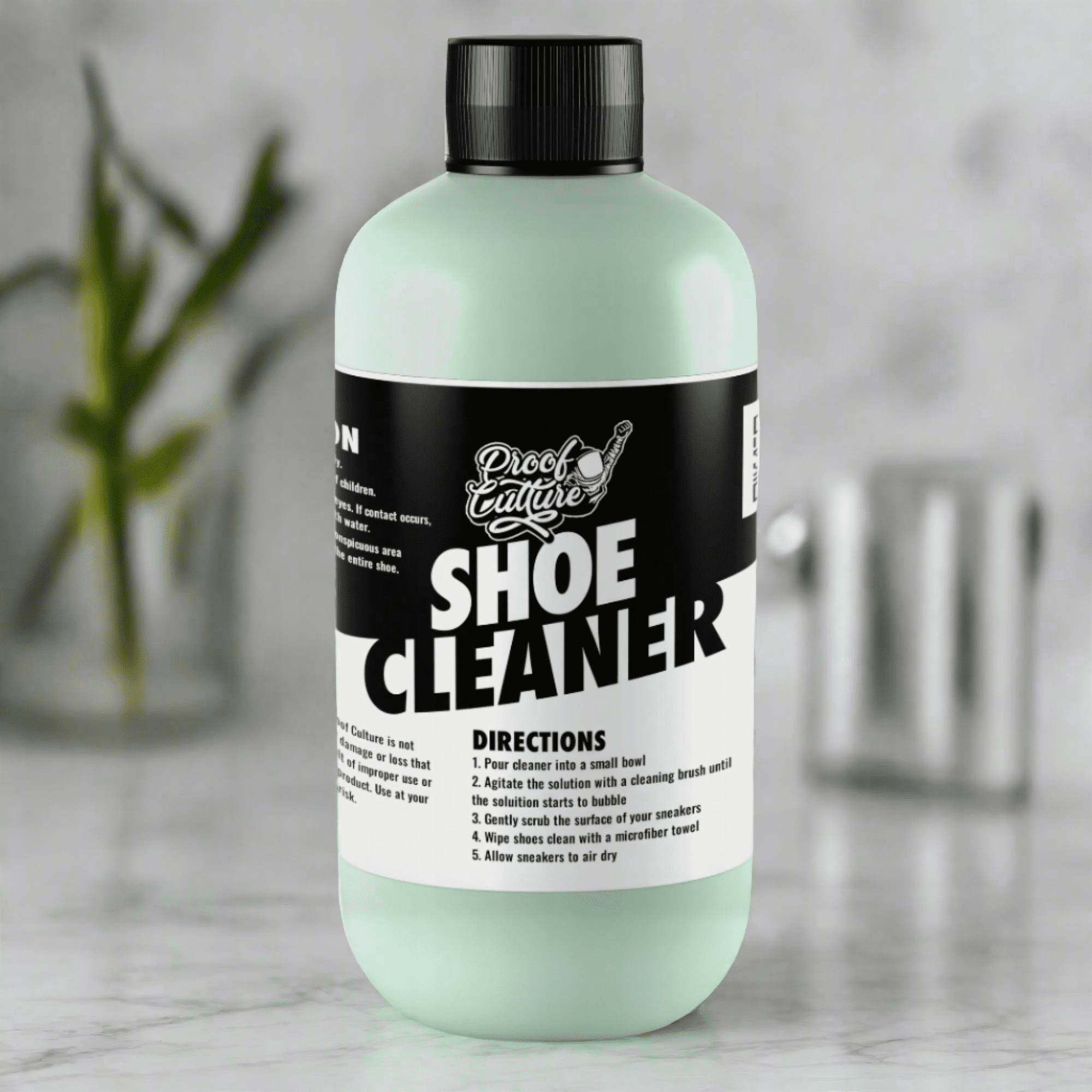 Proof Culture Shoe Cleaner 8 fl oz Stain Remover for Leather, Suede, Canvas, and Rubber 1 Pack