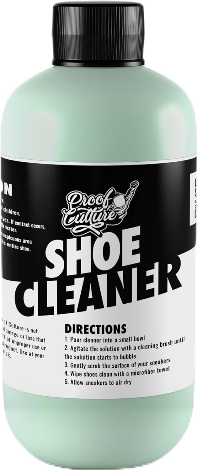 Proof Culture Shoe Cleaner - Effective Stain Remover for Leather, Suede, Canvas, Mesh, Nubuck & Rubber - 8floz