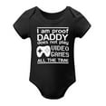 thumbnail image 1 of Proof Daddy Does Not Play Video Games All The Time - Baby Clothes - Funny Newborn Bodysuit Outfits for Boys Black-style 6months, 1 of 7