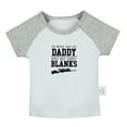 thumbnail image 1 of I'm Proof That My Daddy Does Not Shot Blanks Funny T shirt For Baby, Newborn Babies T-shirts, Infant Tops, 0-24M Kids Graphic Tees Clothing (Short Gray Raglan T-shirt, 12-18 Months), 1 of 4