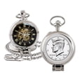 thumbnail image 1 of Proof JFK Half Dollar Coin Pocket Watch with Skeleton Movement, 1 of 6