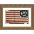 thumbnail image 1 of Proof for an American flag campaign banner for John C. Breckinridge and Joseph Lane 24x18 Double Matted Gold Ornate Framed Art Print, 1 of 2