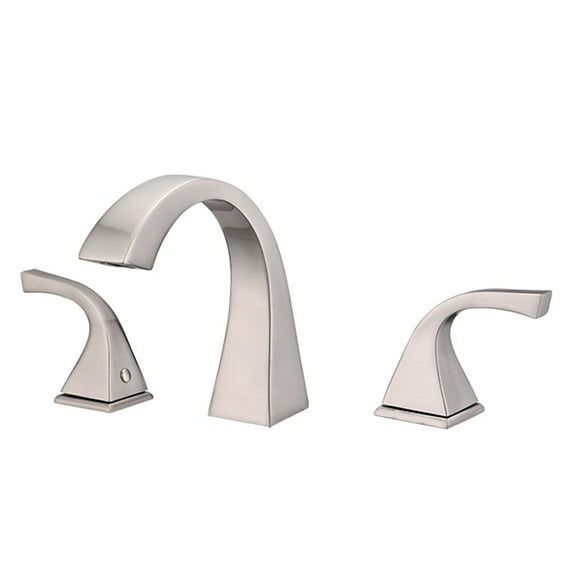 Proox 8 inch Widespread Bathroom Faucet 2 Handle Deck Mounted w/ Drain Assembly Brushed Nickel Brushed