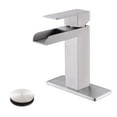 thumbnail image 1 of Proox  Bathroom Waterfall Faucet Single Handle with Drain Assembly Brushed Nickel Brushed, 1 of 5