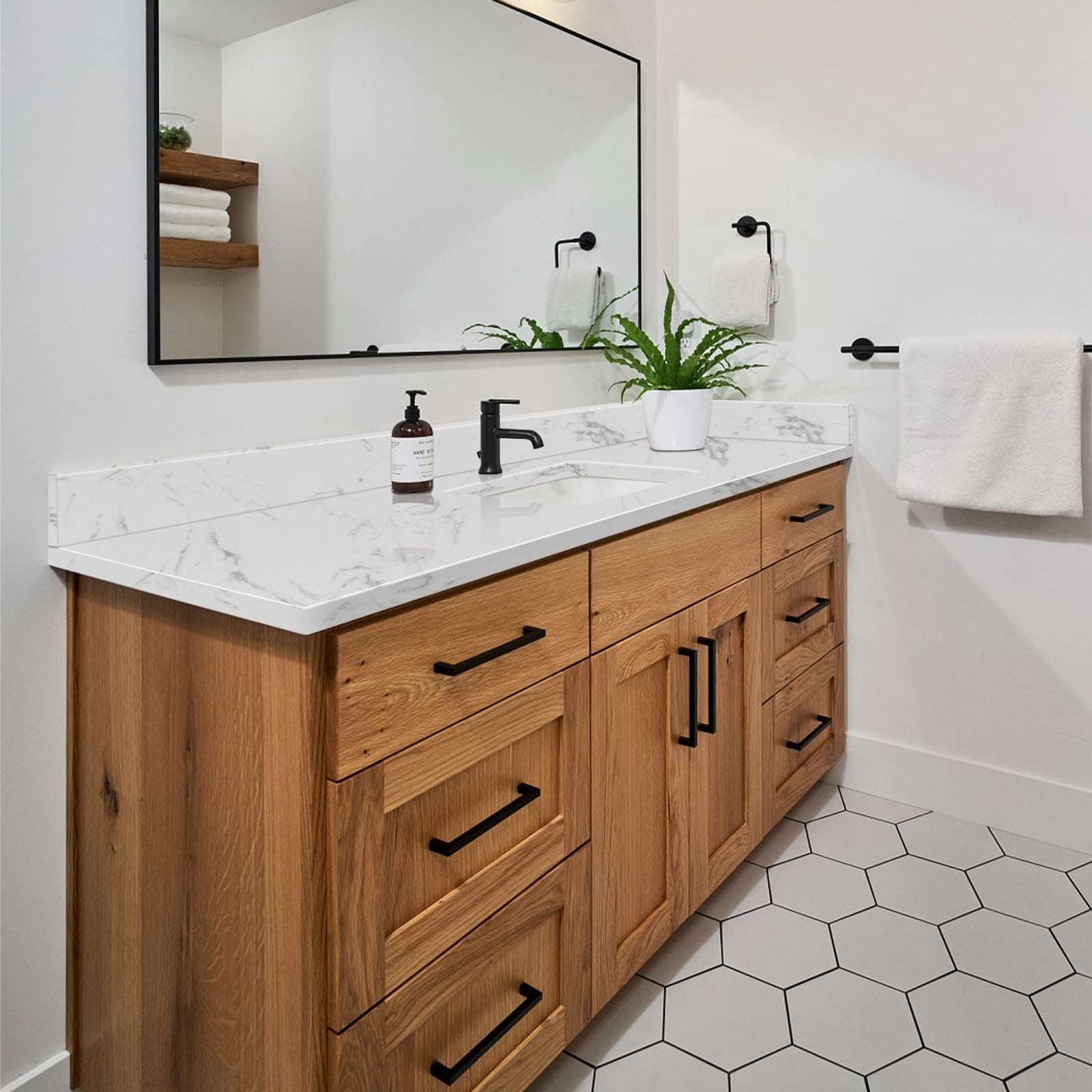 Proox Cultured Marble Bathroom Vanity Top Backsplash Sidesplash 48