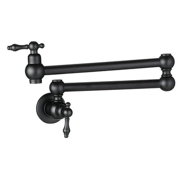 Proox  Pot Filler Faucet Wallmount Commercial Kitchen Folding Faucet Matte Black Matte