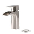 thumbnail image 1 of Proox  Single Handle Bathroom Waterfall Faucet Single w/ Drain Assembly Matte Black Matte, 1 of 5