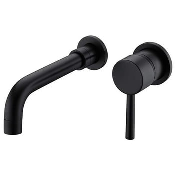 Proox  wall Mount matte Black Faucet single handle hole Matte Black Matte