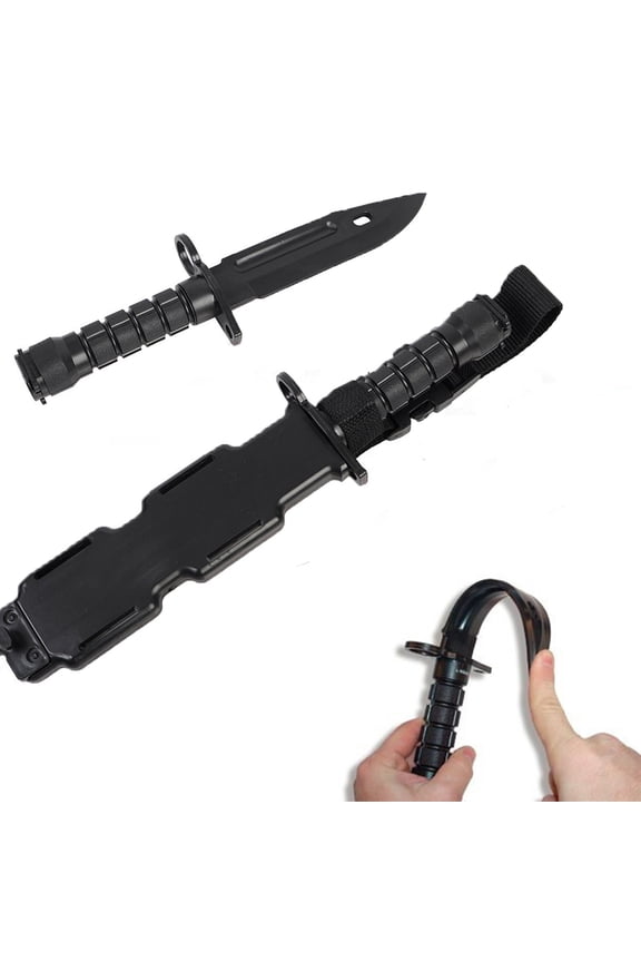 Prop Knife, Gaqring Safe Realistic M9 Training Dagger, Non-Cutting PVC Plastic Model Knife for Cosplay Halloween Props