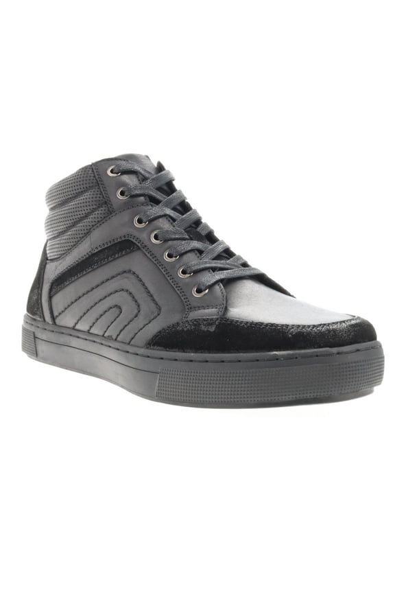 Men's Kenton Zip-Up High Top Sneaker All Black - MCA005LABL