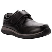 Propet Men's Parker Adjustable Strap Shoe Black Leather - MCA062LBLK