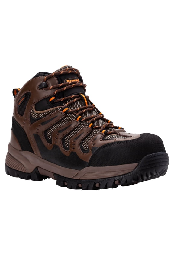 Propét Men's Sentry Construction Boot  BROWN/ORANGE