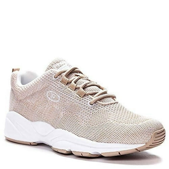 Propét Women's Stability Fly Sneaker Sand/White