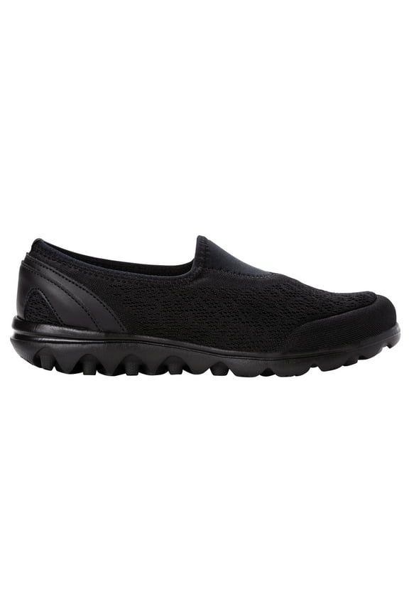 Propét Women's TravelActiv Slip-on Sneaker ALL BLACK