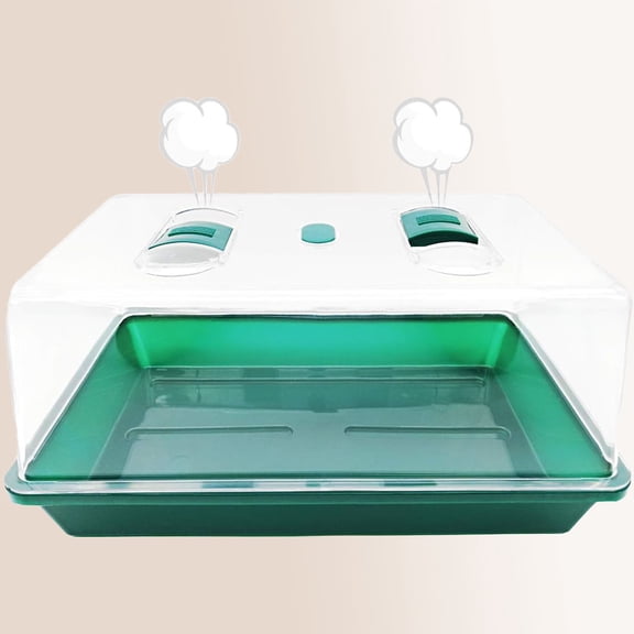 Propagator with Humidity Vents Domes, Heavy Duty Growing Tray for Seedlings, Clones