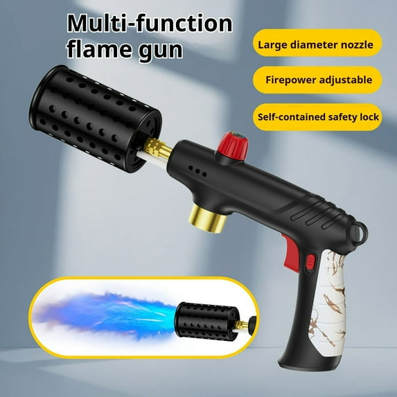 Propane Blow Torch Head Campfire Starter with Igniter,For BBQ Grilling Charcoal Igniting Cooking Projectss