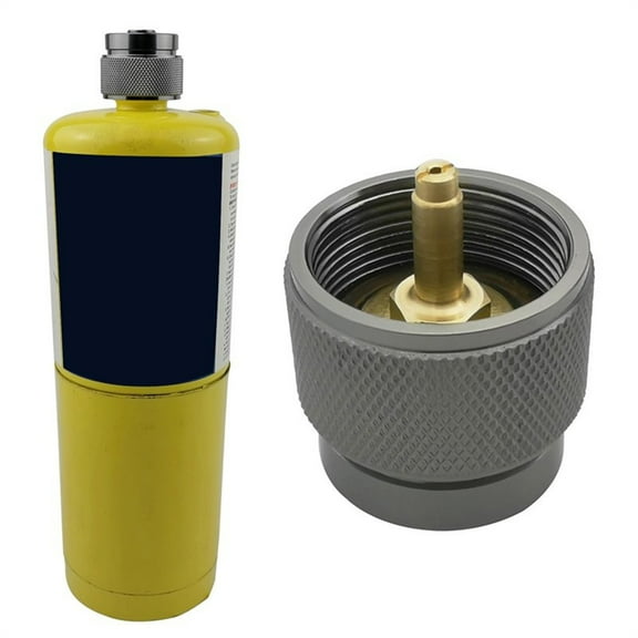 Propane to Butane Adapter,Camping Stove Adapter,Propane Tank Input and Valve Output Cylinder,Propane Canister Converter Camp Fuel Refill Adapter for Backpacking Stove,Propane Gas Stove (Silver)