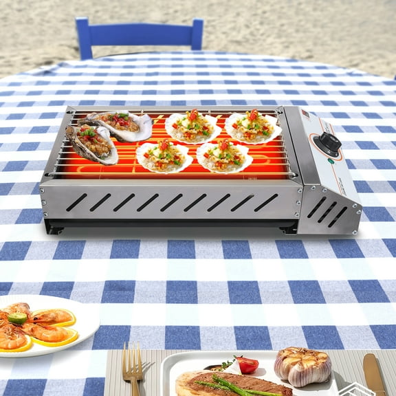 Propane Campfire Grill with Spacious Cooking Area, Adjustable Temperature Control, Anti-slip Feet for Stability