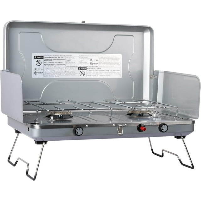 Propane Camping Stove, 20000 BTU Portable Camping Stove with 2 Burners