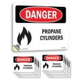 thumbnail image 1 of Propane Cylinders OSHA Danger Vinyl Decal Label 7 Inch x 5 Inch - 10 Pack, 1 of 6
